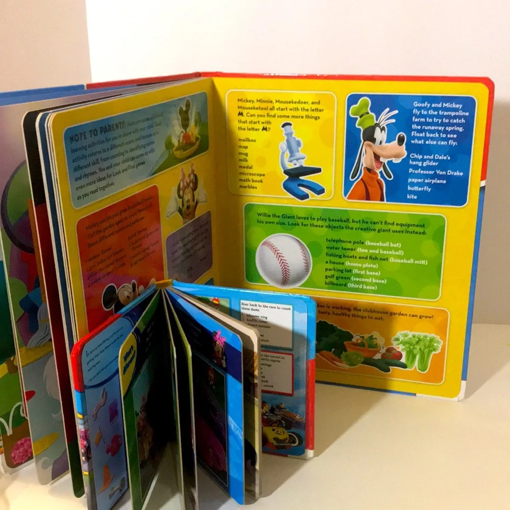Disney Mickey book first look and find books(2) travel reading kids books